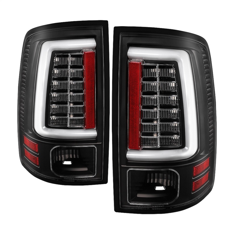 Dodge Ram LED Tail Lights - SPYDER - Version 2; Incandescent Model Only - Black - `09-`18