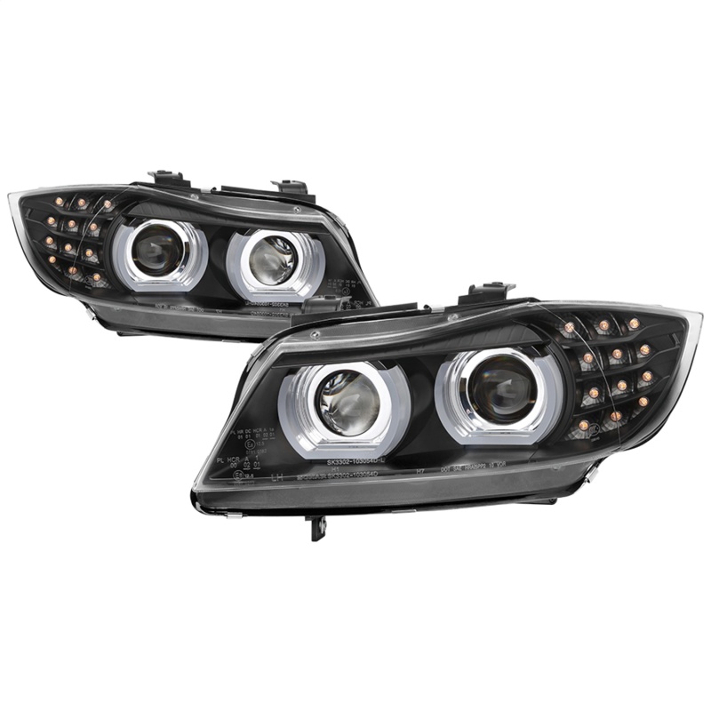 BMW 3 Series Headlights - SPYDER - HID w/ AFS Only - LED Turn - Black - `09-`12