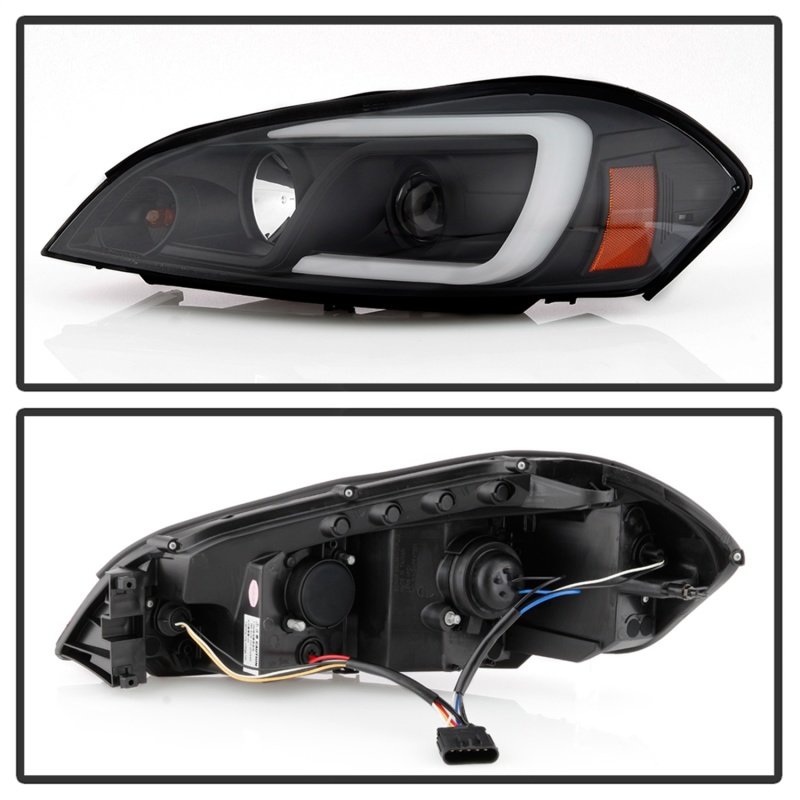 Chevrolet Monte Carlo Headlights - SPYDER - Projector, Light Bar - Black - `06-`07
