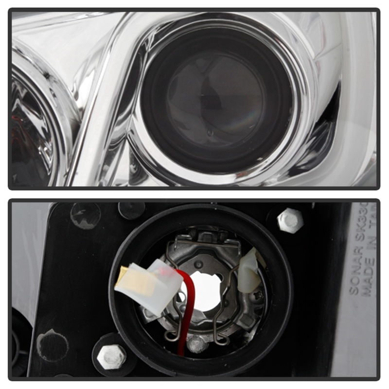 Chevrolet Monte Carlo Headlights - SPYDER - Projector Headlights - Light Bar - Chrome - `06-`07