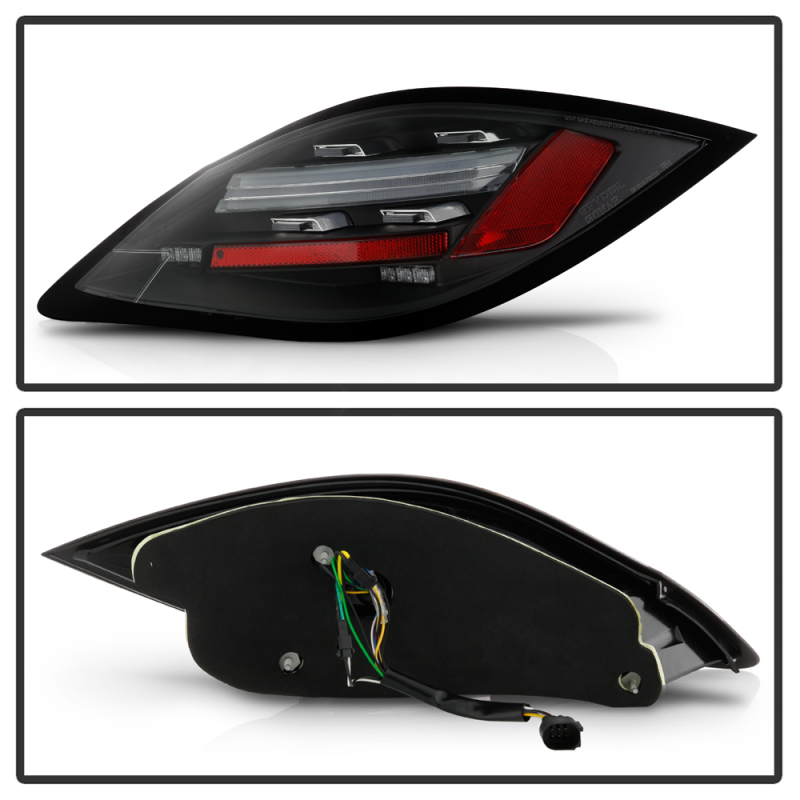 Porsche Cayman Tail Lights - SPYDER - LED, Sequential Signal - Black - `06-`08