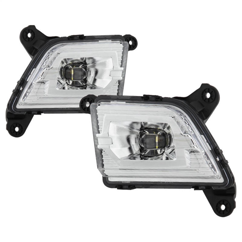 Chevrolet Silverado 1500 Fog Lights - SPYDER - OEM Style Full LED w/Universal Switch - Clear - `19-`20