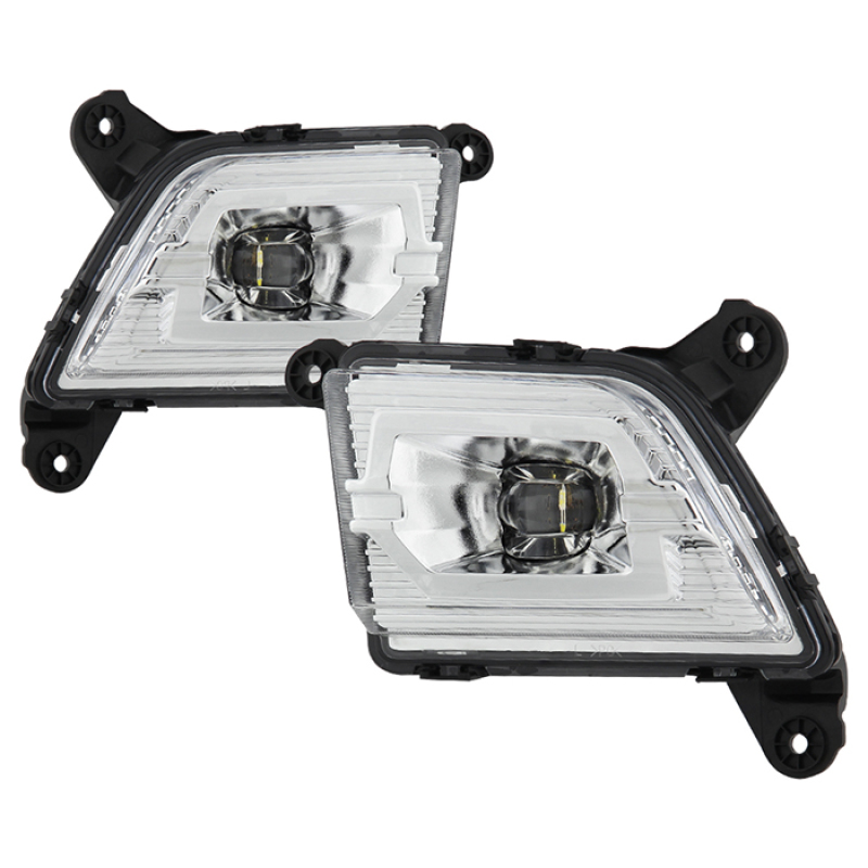 Chevrolet Silverado 1500 Fog Lights - SPYDER - OEM Style Full LED w/Universal Switch - Clear - `19-`20