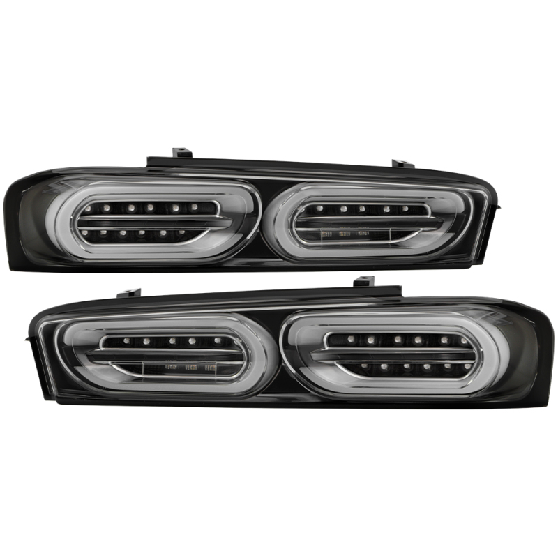 Chevrolet Camaro LED Tail Lights - SPYDER - Halogen LED, Sequential Turn Signal - Black - `16-`18