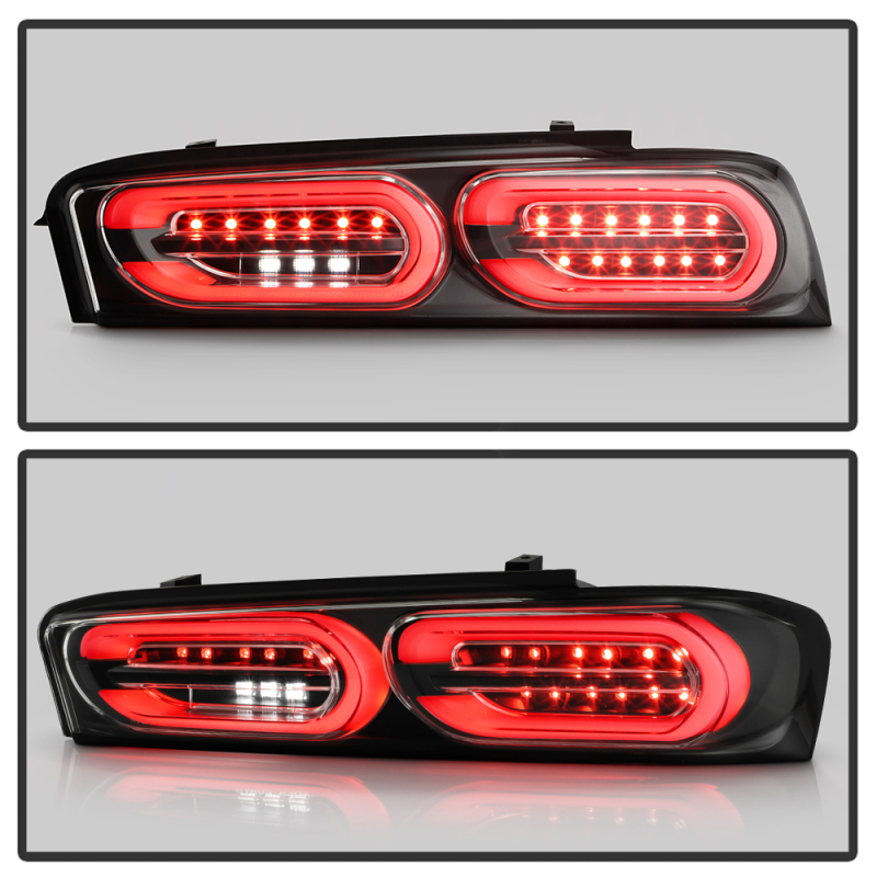 Chevrolet Camaro LED Tail Lights - SPYDER - Halogen LED, Sequential Turn Signal - Black - `16-`18