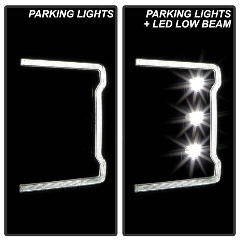 Ford F-350 Headlights - SPYDER - Full LED with Sequential Turn Signal - Chrome - `17-`18