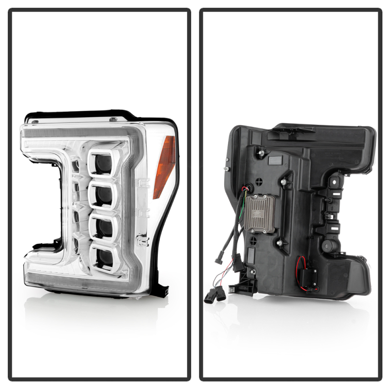 Ford F-450 Headlights - SPYDER - LED, Sequential Turn Signal - Black - `17-`18