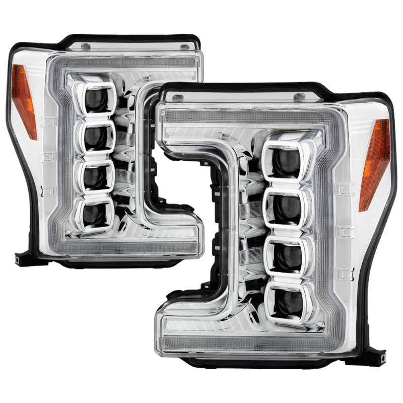 Ford F-450 Headlights - SPYDER - LED, Sequential Turn Signal - Black - `17-`18