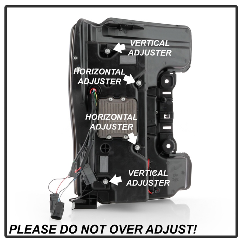 Ford F-450 Headlights - SPYDER - LED, Sequential Turn Signal - Black - `17-`18