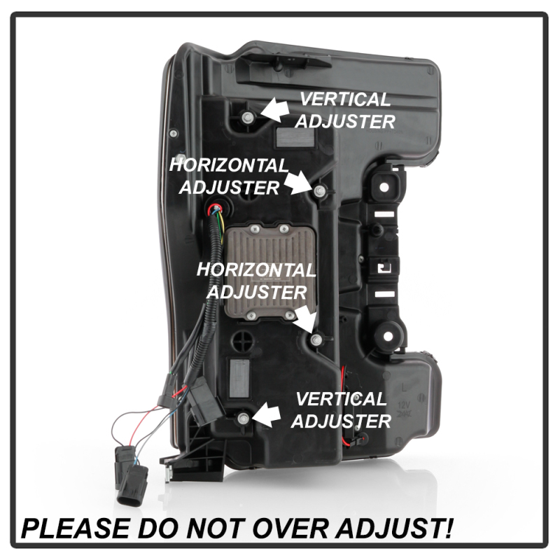 Ford F-450 Headlights - SPYDER - LED, Sequential Turn Signal - Black - `17-`18