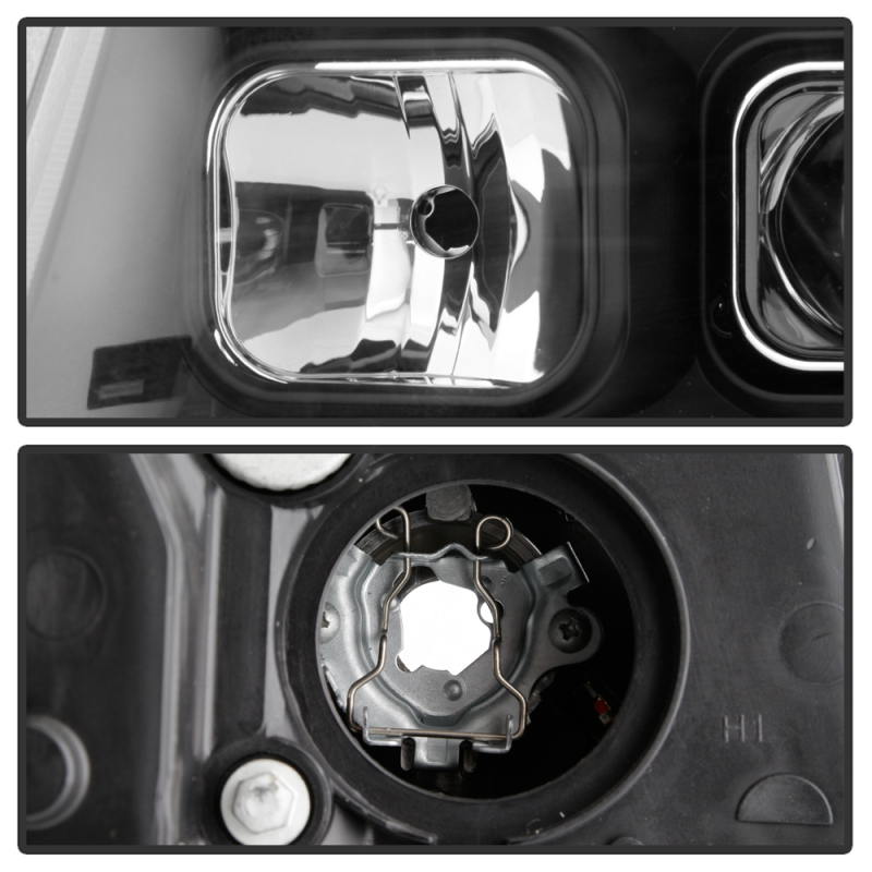 Chevrolet Suburban 1500 Headlights - SPYDER - Projector; LED Low Beam; Halogen High Beam; Sequential Turn Signal - Black - `07-`14