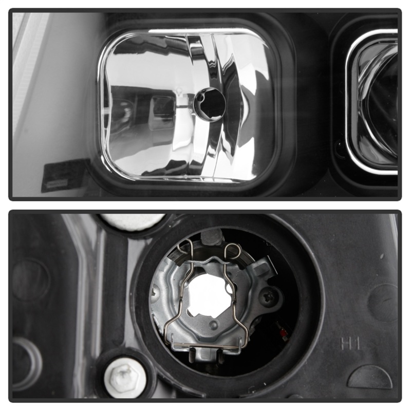 Chevrolet Suburban 2500 Headlights - SPYDER - Projector; LED Low Beam; Halogen High Beam; Sequential Turn Signal - Black - `07-`14