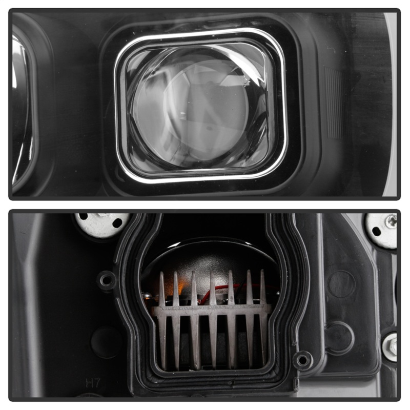 Chevrolet Tahoe Headlights - SPYDER - Projector; LED Low Beam; Halogen High Beam; Sequential Turn Signal - Black - `07-`14