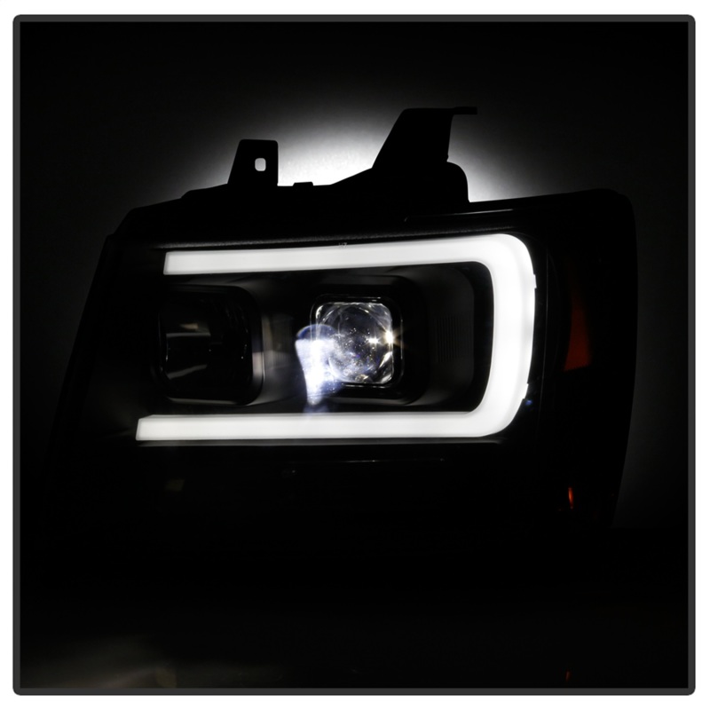 Chevrolet Tahoe Headlights - SPYDER - Projector; LED Low Beam; Halogen High Beam; Sequential Turn Signal - Black - `07-`14