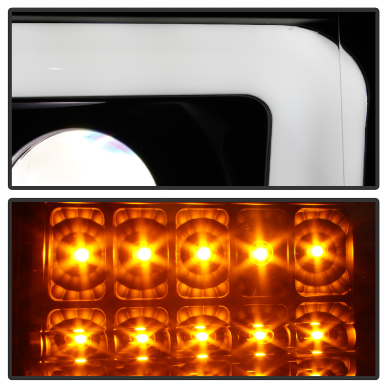 Ford F150 Headlights - SPYDER - LED Light Bar Projector, Sequential Turn Signal - Black - `09-`14