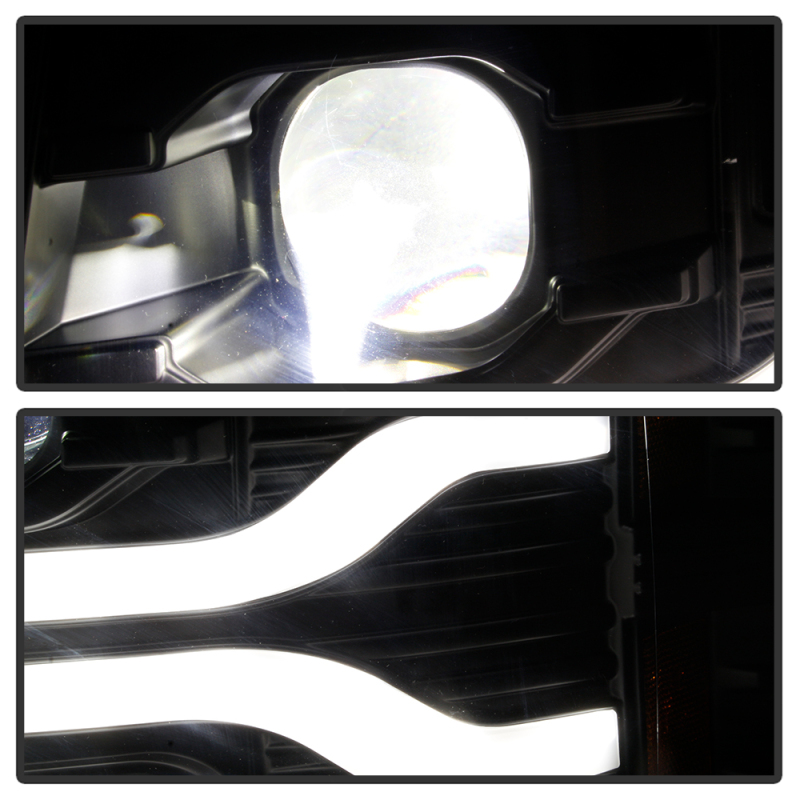 Chevrolet Silverado 3500HD Headlights - SPYDER - Platinum Series, Projector, LED Low Beam, Halogen High Beam - Black - `07-`14