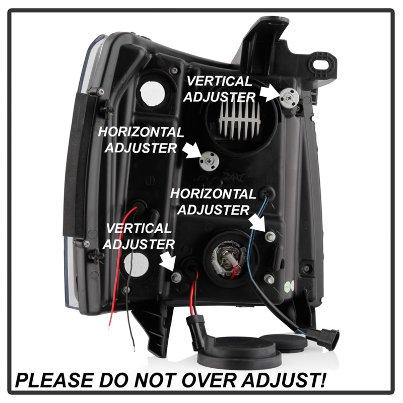 Chevrolet Silverado 3500HD Headlights - SPYDER - Platinum Series, Projector, LED Low Beam, Halogen High Beam - Black - `07-`14