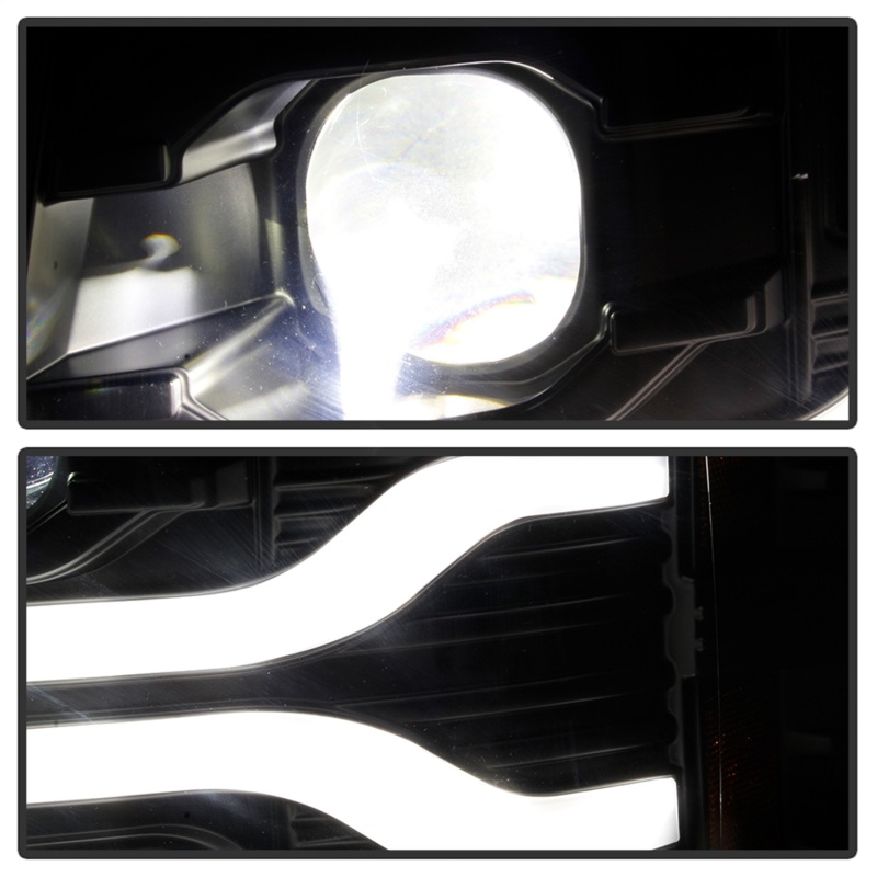 Chevrolet Silverado 3500HD Headlights - SPYDER - Platinum Series, Projector, LED Low Beam, Halogen High Beam - Black - `07-`14