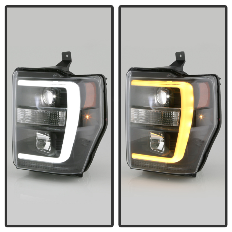 Ford F-350 Headlights - SPYDER - Spyder Platinum Series V2 High-Power LED Module - Black - `08-`10