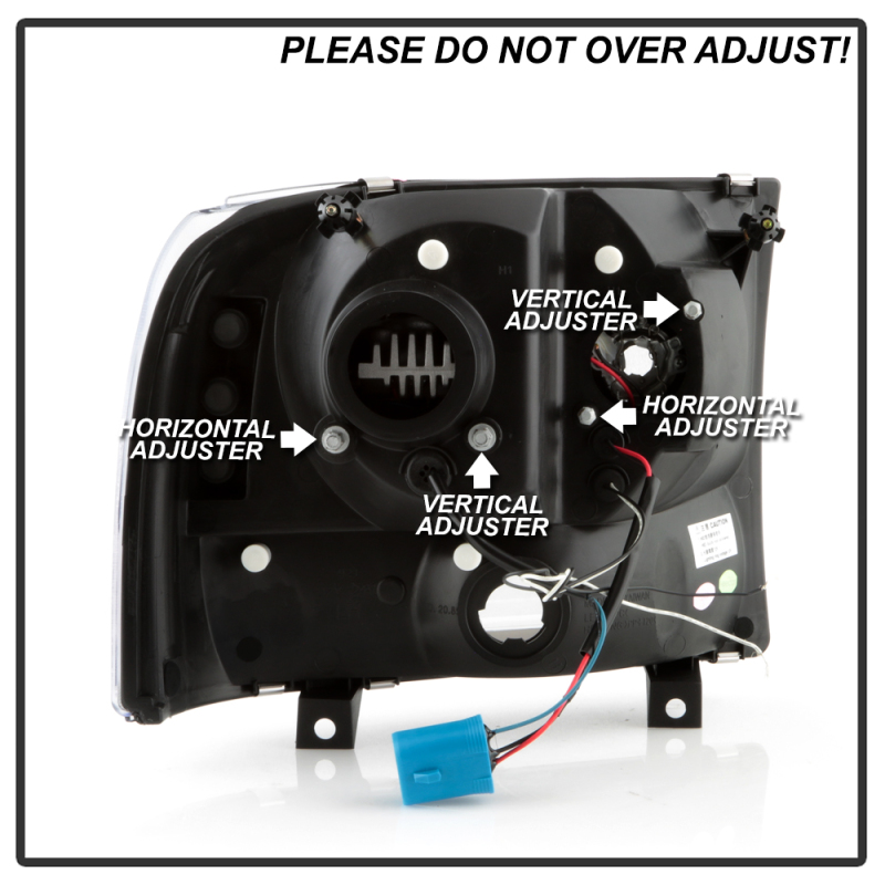 Ford Excursion Headlights - SPYDER - LED + Halogen, Spyder Platinum Series - Black - `00-`04