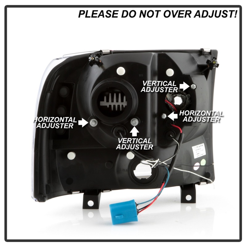 Ford F-250 Headlights - SPYDER - LED + Halogen, Spyder Platinum Series - Black - `99-`04