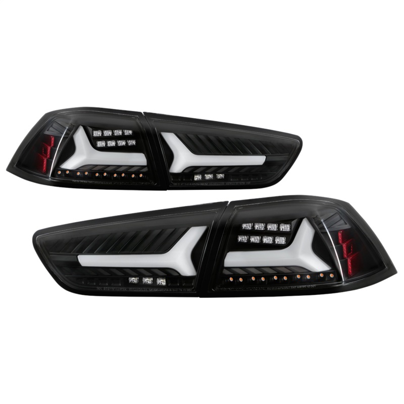 Mitsubishi Evolution Tail Lights - SPYDER - LED Version 2 - Black - `08-`14 Mitsubishi Evolution Tail Lights - SPYDER - LED Version 2 - Black - `08-`14