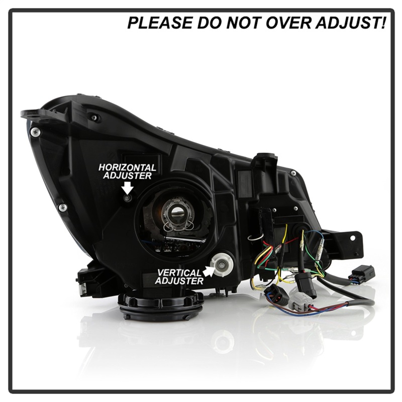 Subaru Forester Headlights - SPYDER - Sequential LED Turn Signal, Switch Back Crystal Light Bar Turn Signal Light And Parking Light - Black - `14-`16