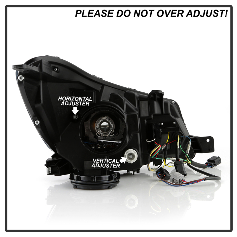 Subaru Forester Headlights - SPYDER - Sequential LED Turn Signal, Switch Back Crystal Light Bar Turn Signal Light And Parking Light - Black - `14-`16