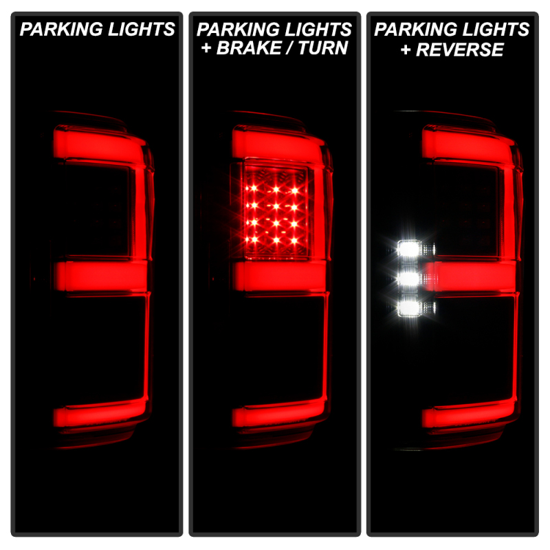 Ford F150 LED Tail Lights - SPYDER - Rear Blind Spot - Black - `18-`20