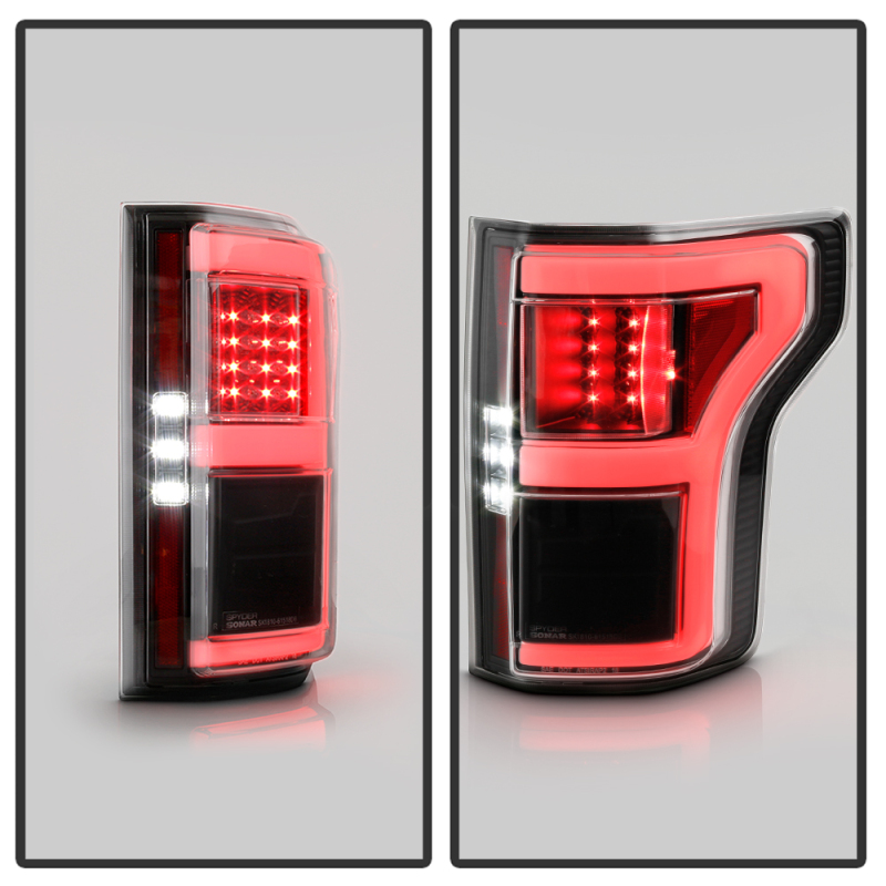 Ford F150 LED Tail Lights - SPYDER - Rear Blind Spot - Black - `18-`20