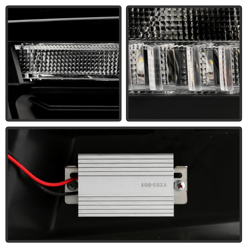 RAM 3500 Headlights - SPYDER - Apex Series Projector Headlights; Version 2 High-Power LED Module; Sequential LED Turn Signal Lights - Black - `10-`19