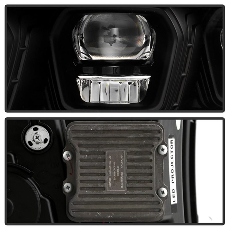 RAM 3500 Headlights - SPYDER - Apex Series High-Power LED Module - Black - `13-`19