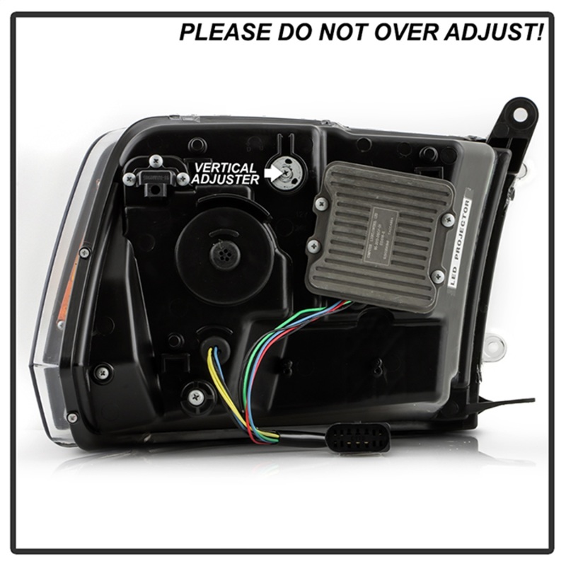 RAM 3500 Headlights - SPYDER - Apex Series High-Power LED Module - Black - `13-`19