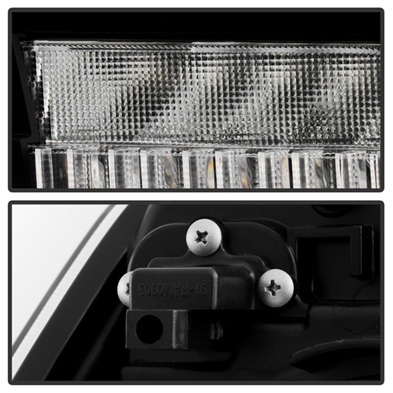 RAM 3500 Headlights - SPYDER - Apex Series High-Power LED Module - Black - `13-`19