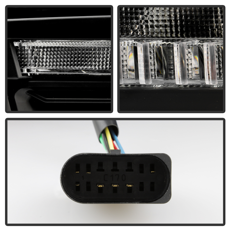 RAM 3500 Headlights - SPYDER - Apex Series High-Power LED Module - Black - `13-`19