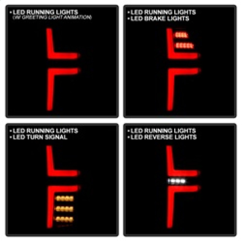 Chevrolet Suburban LED Tail Lights - SPYDER - Black - `21-`23