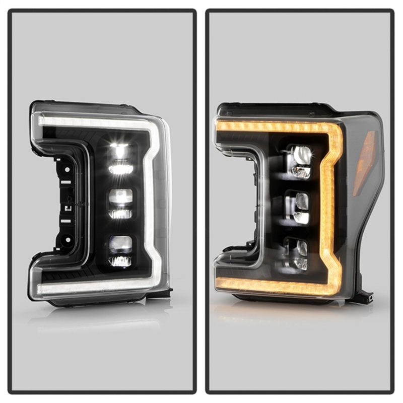 Ford F-450 Headlights - SPYDER - APEX Series Projector - Black - `17-`19