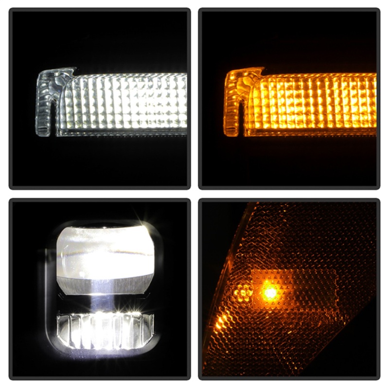 Ford F-450 Headlights - SPYDER - APEX Series Projector - Black - `17-`19