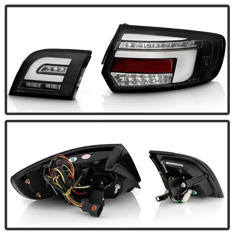 Audi A3 LED Tail Lights - SPYDER - Black - `09-`13