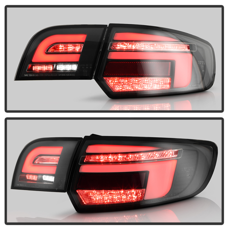 Audi A3 LED Tail Lights - SPYDER - Black - `09-`13