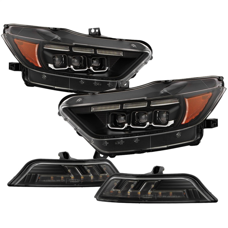 Ford Mustang Headlights - SPYDER - LED - Black - `15-`17 Ford Mustang Headlights - SPYDER - LED - Black - `15-`17