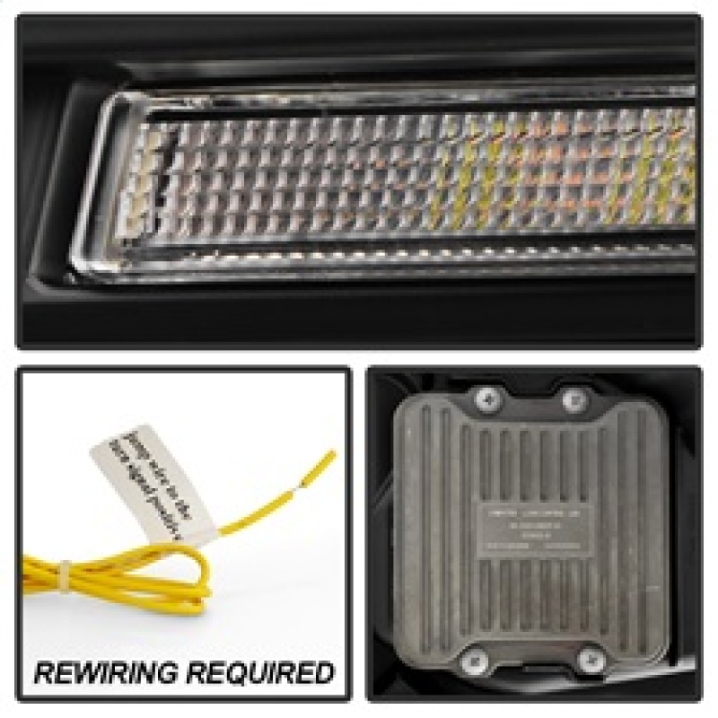 Ford Mustang Headlights - SPYDER - LED - Black - `15-`17