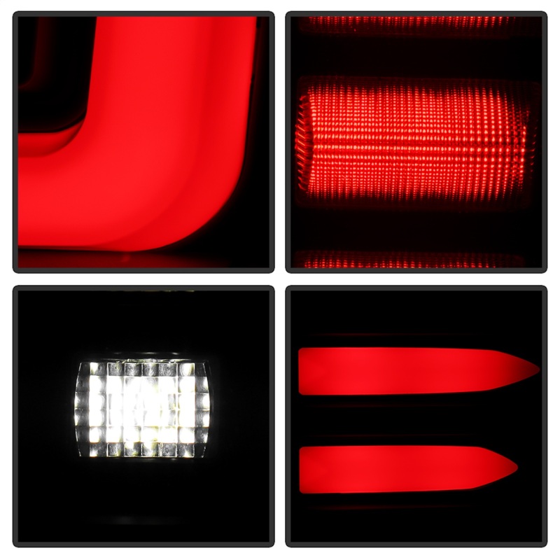 GMC Sierra 1500 LED Tail Lights - SPYDER - Spyder Apex Series - Black Smoke - `19-`20