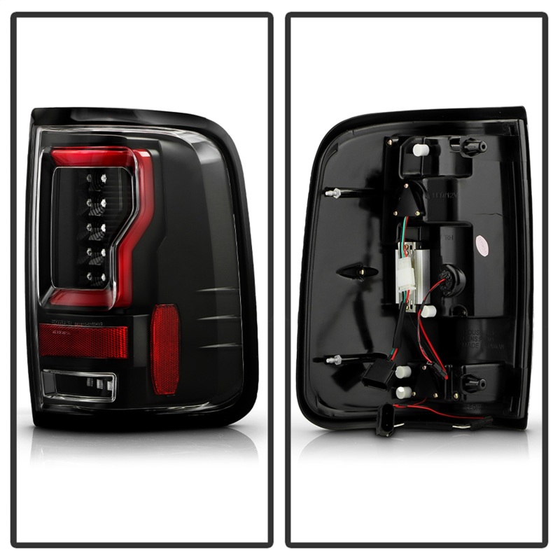 Ford F150 Styleside LED Tail Lights - SPYDER - Version 2 - Black - `04-`08