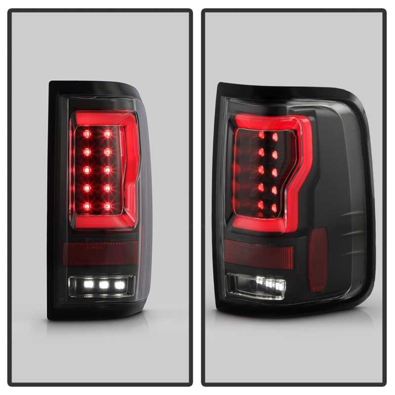 Ford F150 Styleside LED Tail Lights - SPYDER - Version 2 - Black - `04-`08