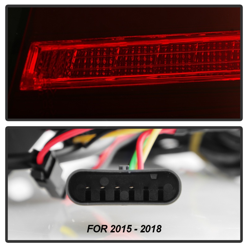 BMW 3 Series F30 LED Tail Lights - SPYDER - Apex Series - Red Clear - `12-`18