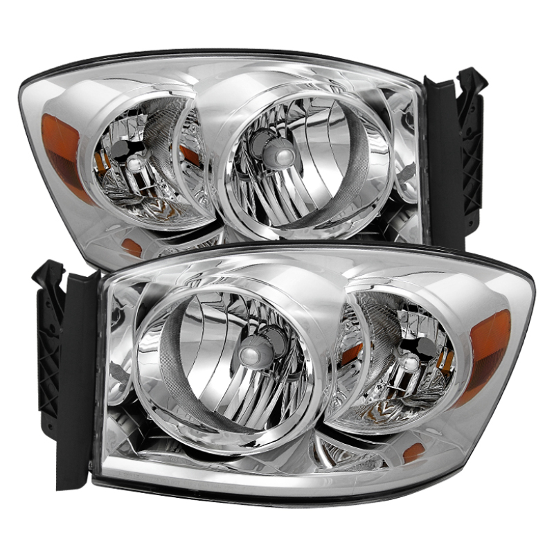 Dodge Ram 3500 Headlights - Front - SPYDER - xTune Crystal - Amber/Chrome - `06-`09 Dodge Ram 3500 Headlights - Front - SPYDER - xTune Crystal - Amber/Chrome - `06-`09