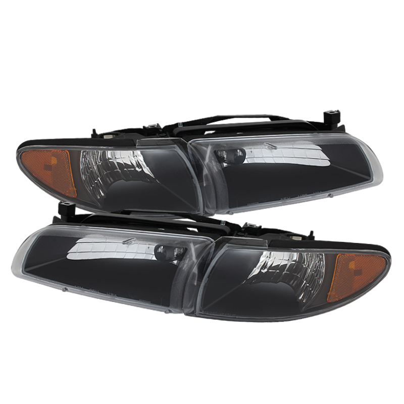 Pontiac Grand Prix Headlights - Front - SPYDER - xTune Crystal + Amber Corner - Black - `97-`03 Pontiac Grand Prix Headlights - Front - SPYDER - xTune Crystal + Amber Corner - Black - `97-`03