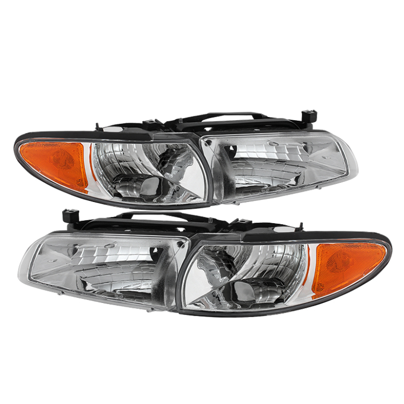Pontiac Grand Prix Headlights - Front - SPYDER - xTune Crystal w/ Amber Corner Lights - Clear with Amber Corner Lights - `97-`03 Pontiac Grand Prix Headlights - Front - SPYDER - xTune Crystal w/ Amber Corner Lights - Clear with Amber Corner Lights - `97-`03