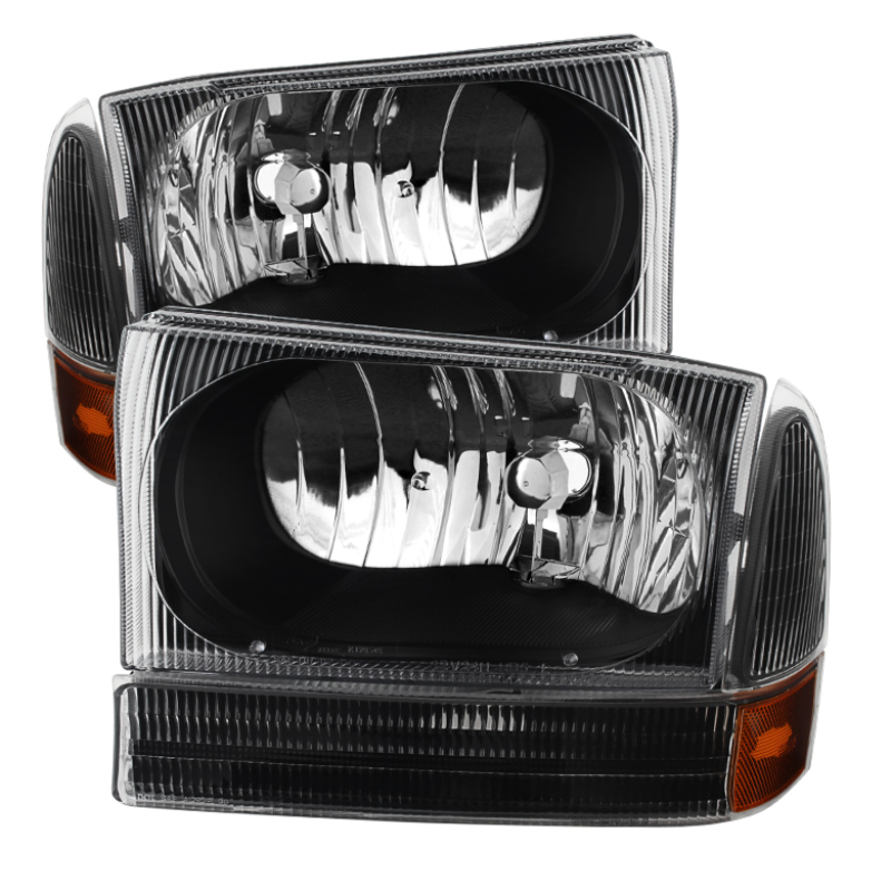 Ford F-350 Super Duty Headlights - Front - SPYDER - xTune Crystal + Bumper Lights - Black - `99-`04 Ford F-350 Super Duty Headlights - Front - SPYDER - xTune Crystal + Bumper Lights - Black - `99-`04